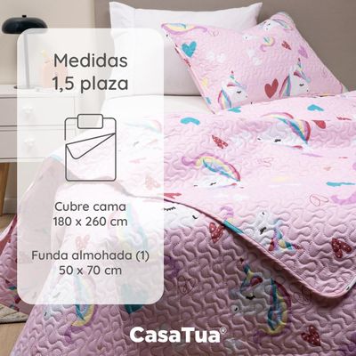 Imagen 2 del producto Cubrecama Quilt Reversible+funda Almohada 1,5P Niño Niña