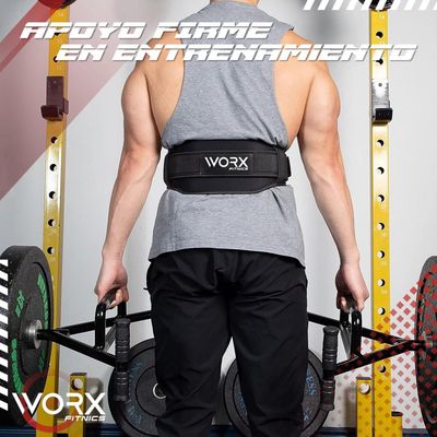 Imagen 2 del producto Cinturon Levantamiento Pesas Worx Ajustable Gym Gimnasio