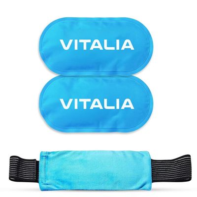 Compresa Gel Frio Calor Pack x2 con 1 Funda y Velcro Vitalia