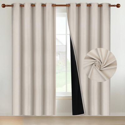 Cortina 100% Blackout Terciopelo Engomada 135x220 Casatua x2