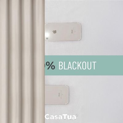 Imagen 2 del producto Cortina 100% Blackout Terciopelo Engomada 135x220 Casatua x2