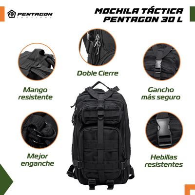 Imagen 2 del producto Mochila Tactica Militar Outdoor Pentagon 30l Impermeable