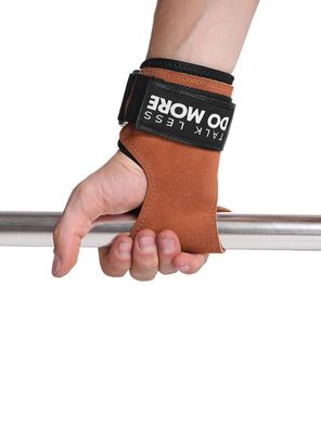 Muñequeras Grips Calleras Cuero Worx Levantamiento Pesas x2