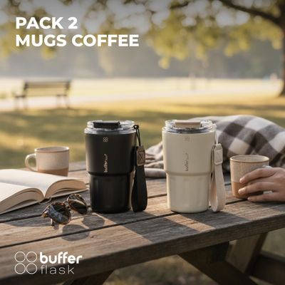 Imagen 2 del producto Vaso Termico Termo Buffer Bebidas Calientes Frias Mug 400ml