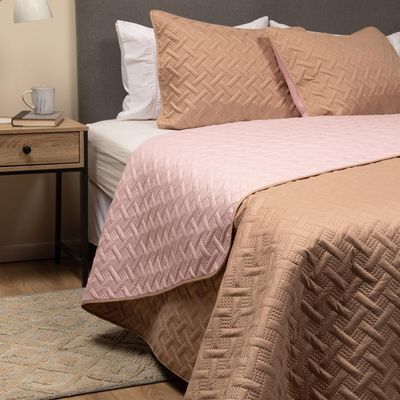 Cubrecama Quilt Reversible + fundas Almohada King/Super King