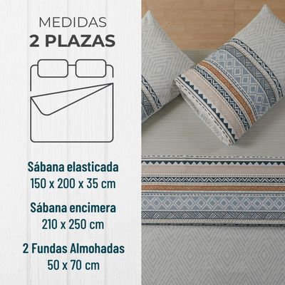 Imagen 2 del producto Juego Sabanas Ultra Suave Casatua 2 PlazasDiseño 3