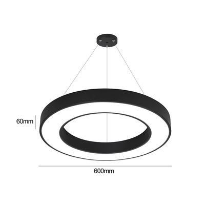 Imagen 2 del producto Lámpara LED Contorno Circular Negro 42W/60cms Luz Fría