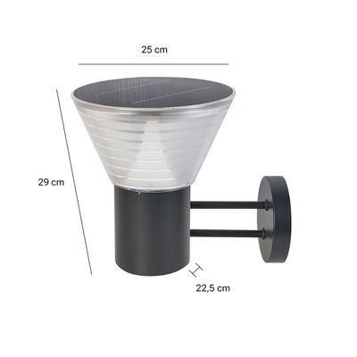 Imagen 2 del producto Apliqué LED Carga Solar Diseño Cono 5W Control Remoto