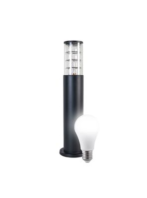 Aplique Piso Espiral 60CM Porta E-27 Negro Incluye Ampolleta Fría