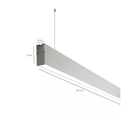 Imagen 2 del producto Luminaria Lineal ECO Conectable 5070 40W Plateada 120cm Luz Cálida