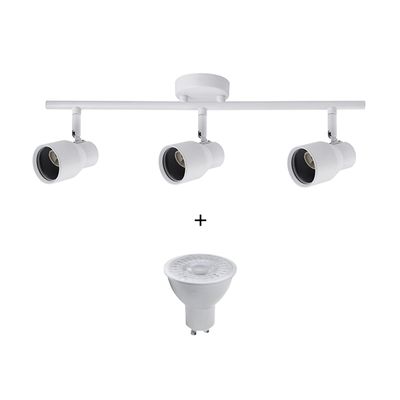 Imagen 2 del producto Foco Spot Cielo o Muro Porta 3xGU-10 Round Blanco Incluye  Ampolleta 