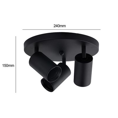 Imagen 2 del producto Foco Base Redonda Porta 3*GU10 Incluye Ampolletas