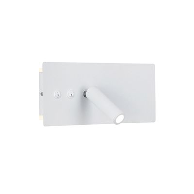 Apliqué LED Lector Line 3W+10W Blanco - Luz Cálida