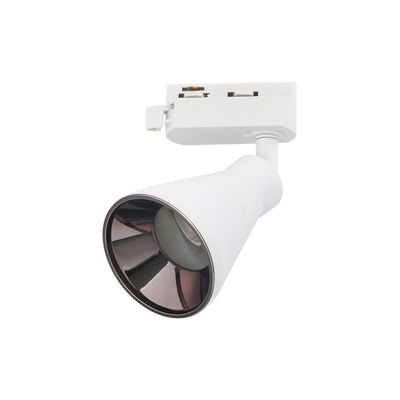 Foco Monofásico 1*GU10 Blanco Con Ampolleta Cálida