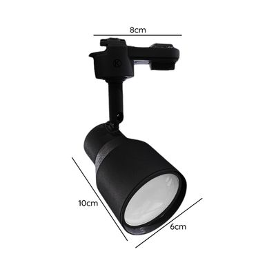 Imagen 2 del producto Foco LED Decorativo Riel Monofásico Negro GU-10 Elnath Ampolleta Cálida