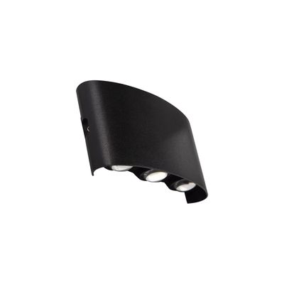 Apliqué de Pared LED Triple 6W Cálido Negro