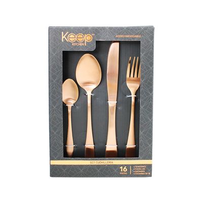 Imagen 1 del producto Set de Cubiertos Rose Gold 16 pcs - Keep