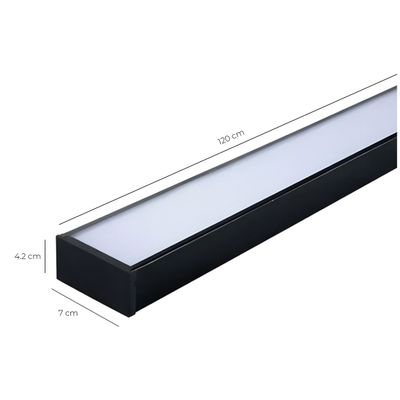 Imagen 2 del producto Luminaria Lineal ECO 24W Colgante Negro 120 cm - Frío