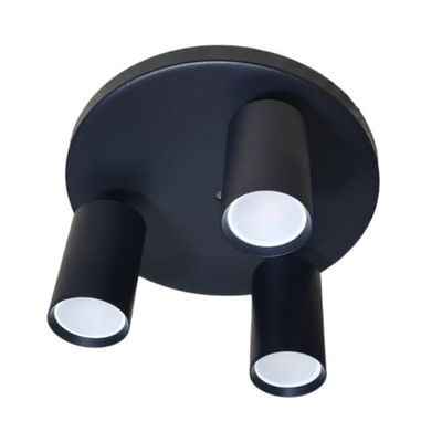 Imagen 2 del producto Foco Con Base Redonda 3xGU-10 Altair III Negro Ampolleta Fría