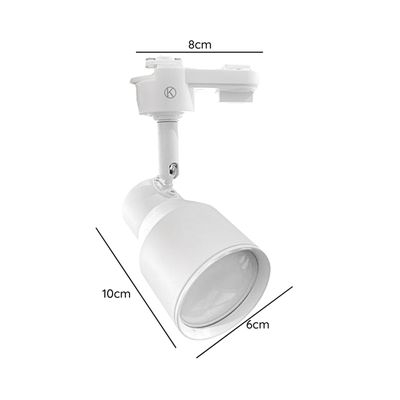 Imagen 2 del producto Foco LED Decorativo Riel Monofásico Blanco GU-10 Elnath Ampolleta Fría