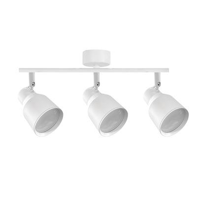 Foco LED Sobrepuesto Decorativo Triple GU-10 Blanco Híades
