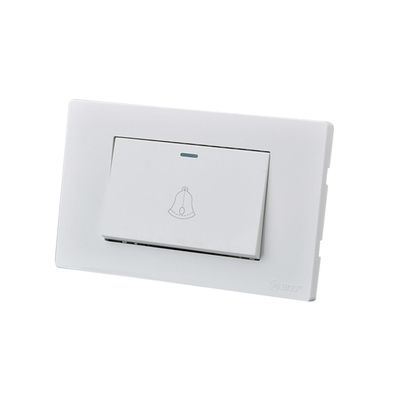 Imagen 2 del producto Pack 5 Pulsador Timbre Metálico Simple 10A - Blanco