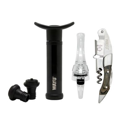 Set de Vino: Aireador, Sellador y Abridor - Wayu