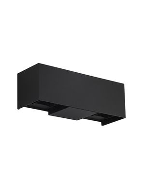 Apliqué LED Elegante Rectangular 4*3W Luz Cálida Negro