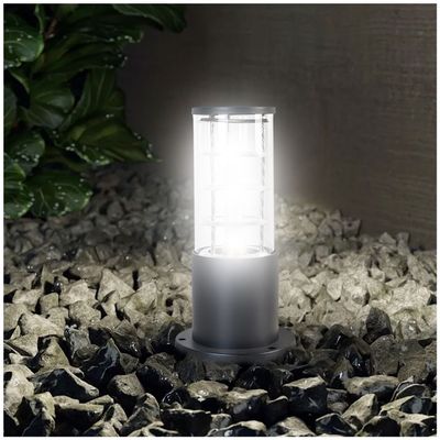 Imagen 2 del producto Aplique Piso Espiral 30CM Porta E-27 Negro Incluye Ampolleta Fría