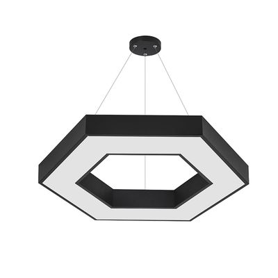 Lámpara Colgante Hexagonal Negra 42w- 60 cms CCT