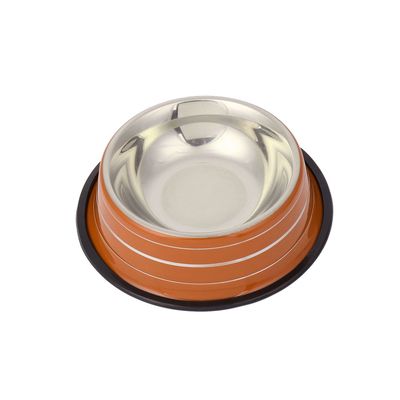 Plato Antideslizante Para Mascotas Extra Grande Naranjo