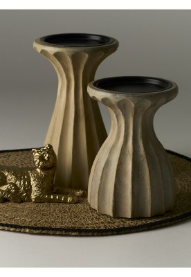 Imagen 2 del producto Candelabro Pequeño Madera Blanca Boho