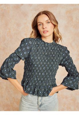 Blusa Boho Panal De Abejas