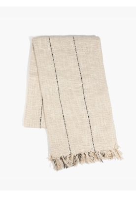 Manta Algodón Líneas Bordadas