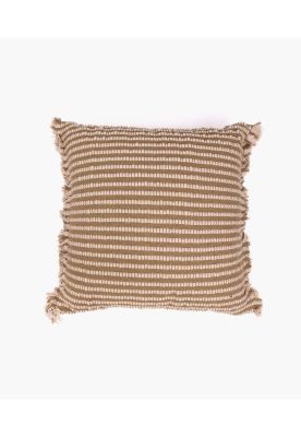 Cojín Boho Algodón Costuras 45 X 45 Cm Verde