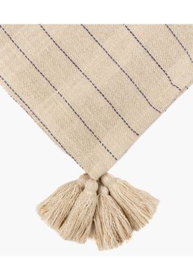 Imagen 2 del producto Manta Algodón Bordado Borlas 140 X 190 Cm Blanco