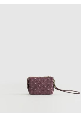 Billetera Pequeña Lanyard Flores Boho