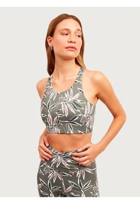 Peto Deportivo Halter Hojas  Verde