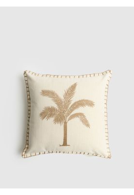 Cojín Funda Lavable Palmera 45 x 45 cm Camel