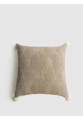 Cojín Textura Tassels Boho 45 x 45 cm Verde