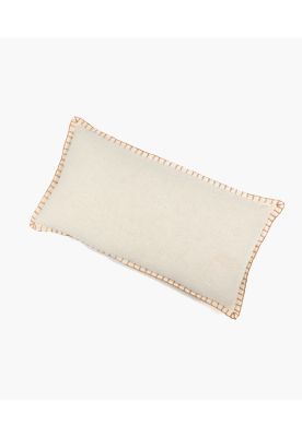 Cojín Boho Algodón Costuras 30 X 60 Cm Beige
