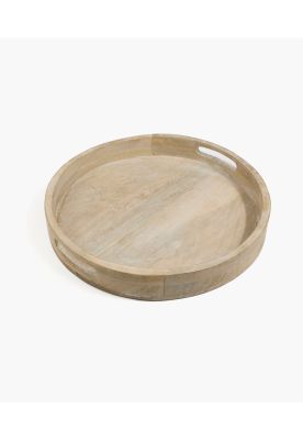 Bandeja Decorativa Circular Beige