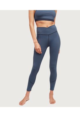 Calza Deportiva Cruzada Unicolor Azul