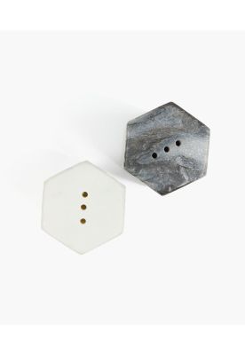 Set Salero Pimentero Mármol Blanco
