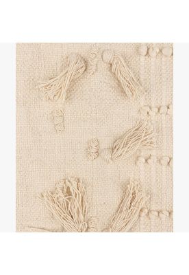 Imagen 2 del producto Cojín Boho Algodón Flecos 30 X 60 Cm Beige