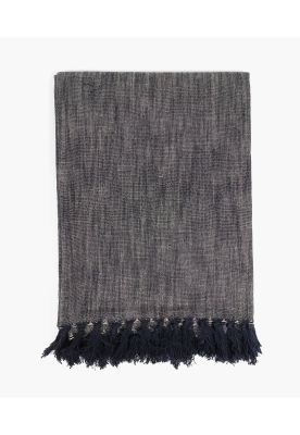 Manta Algodón Flecos Negro