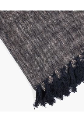 Imagen 2 del producto Manta Algodón Flecos Negro