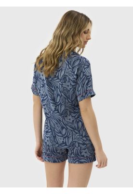 Imagen 2 del producto Pijama Camisero Hojas Satinado