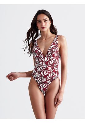 Traje De Baño Hojas Paradiso Reversible