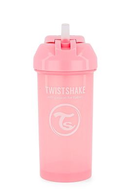 Vaso con bombilla Twistshake Straw Cup 360ml rosado